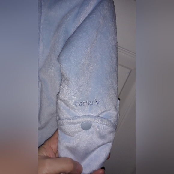 Carters Baby bear hooded Blue Plush winter warm one piece snowsuit/outfit *EUC* - Picture 5 of 10